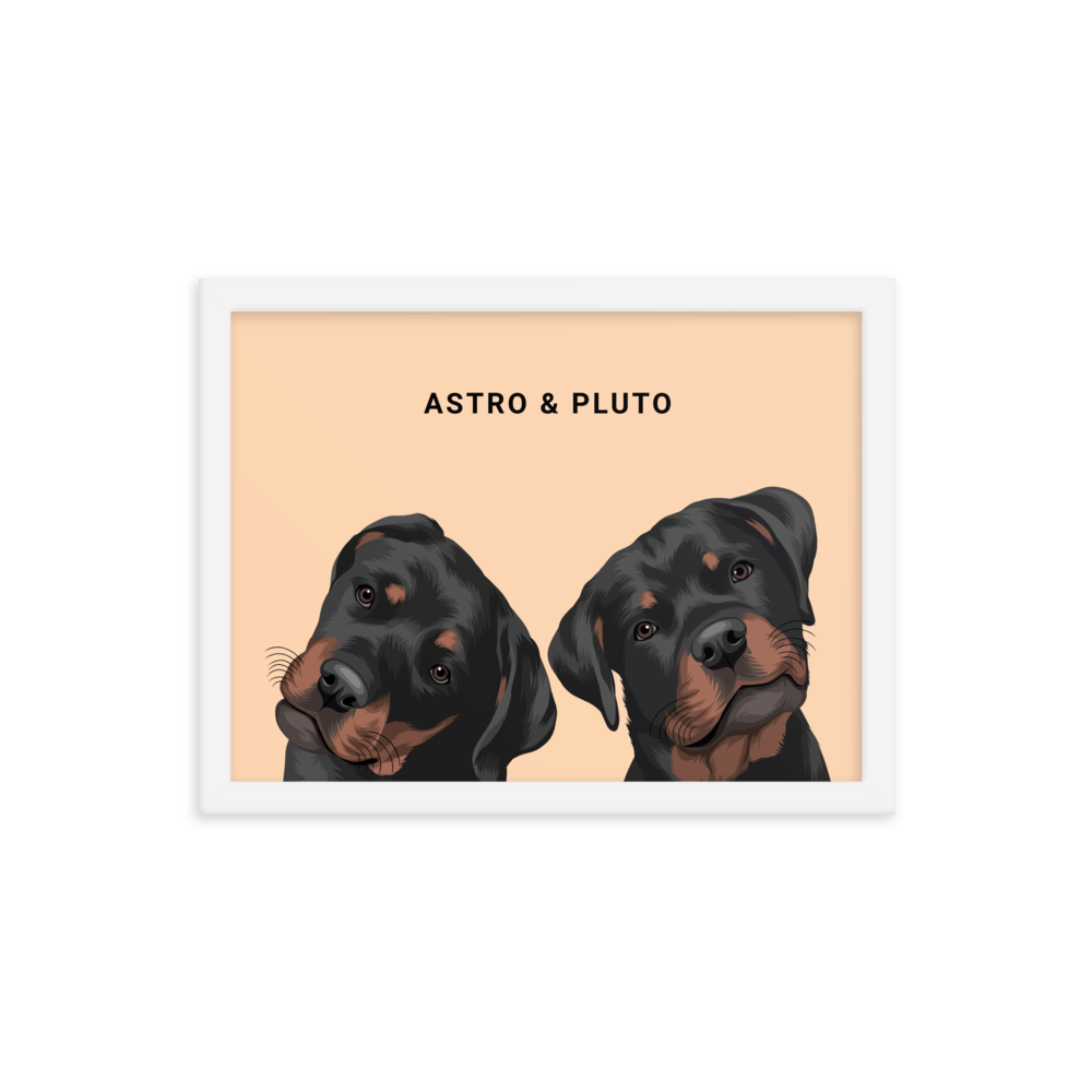 Custom Two Pets Portrait