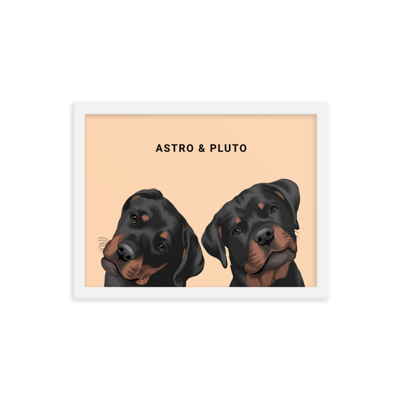 Custom Two Pets Portrait