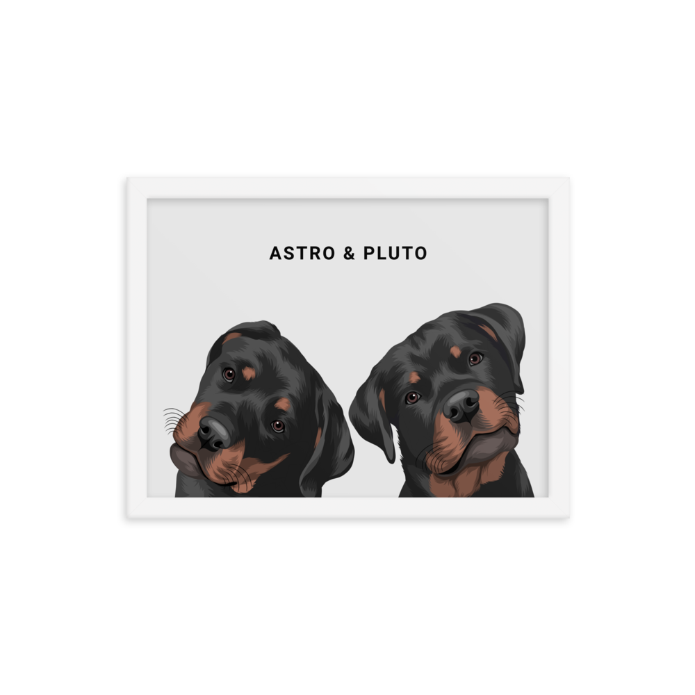 Custom Two Pets Portrait