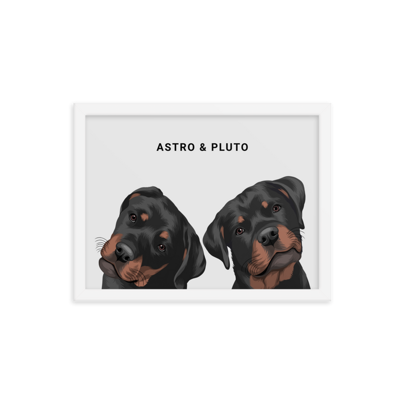 Custom Two Pets Portrait