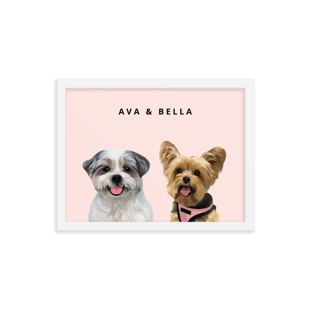 Custom Two Pets Portrait