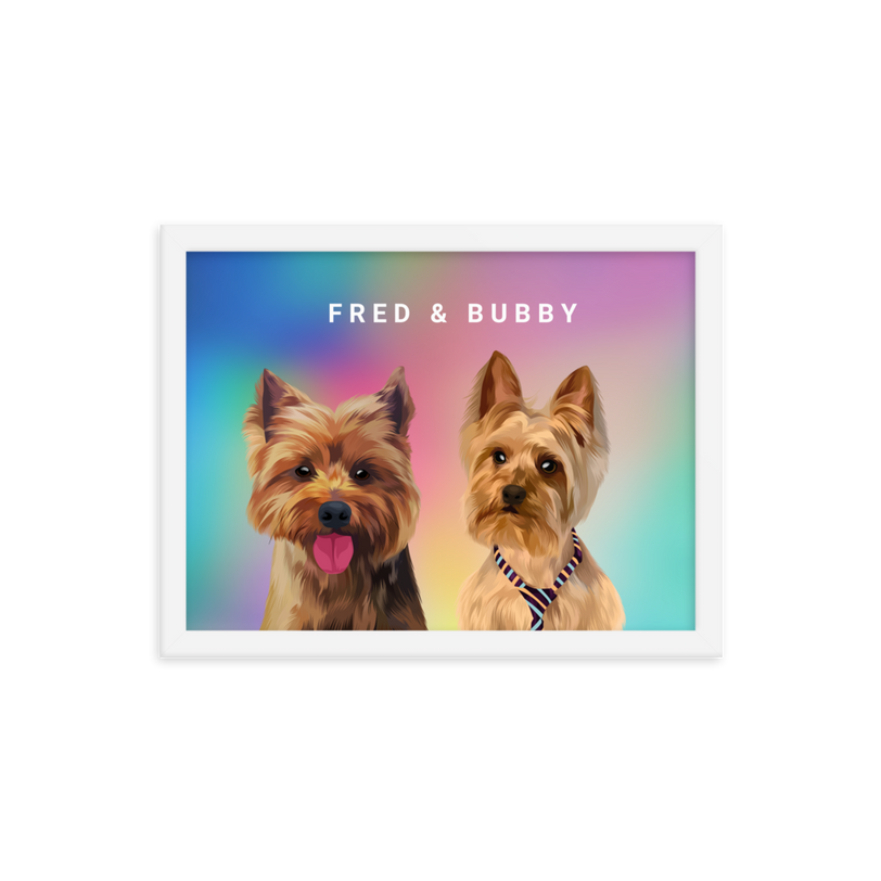 Custom Two Pets Portrait
