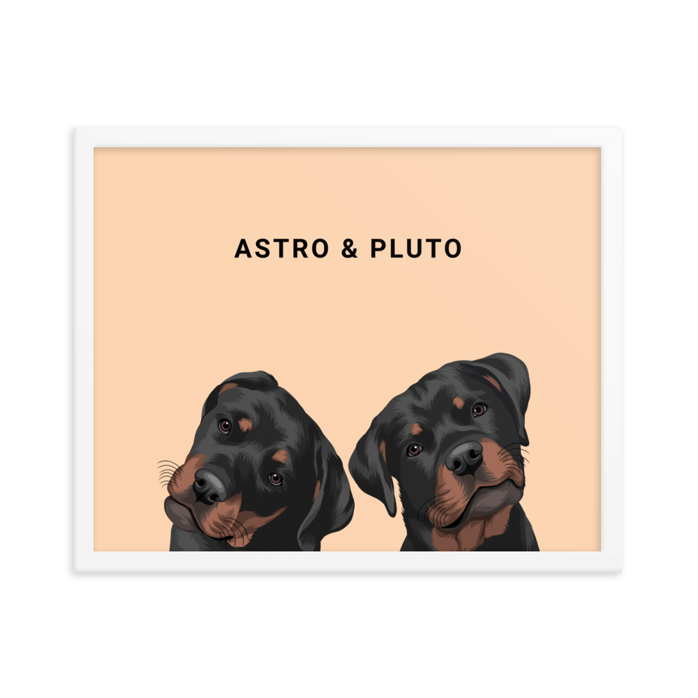 Custom Two Pets Portrait