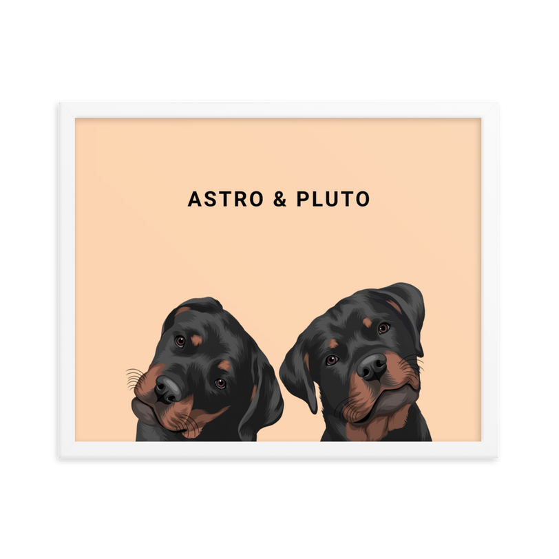Custom Two Pets Portrait