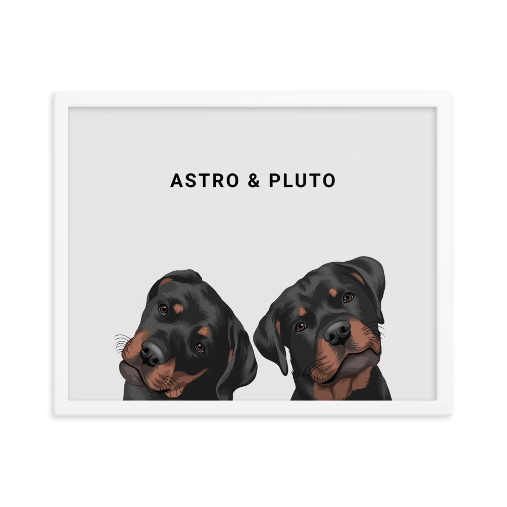 Custom Two Pets Portrait