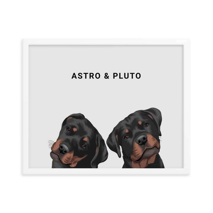 Custom Two Pets Portrait