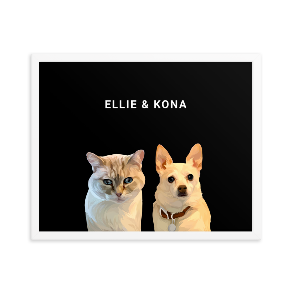 Custom Two Pets Portrait