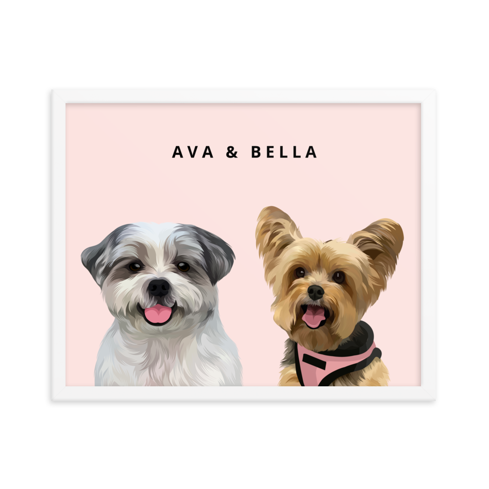 Custom Two Pets Portrait