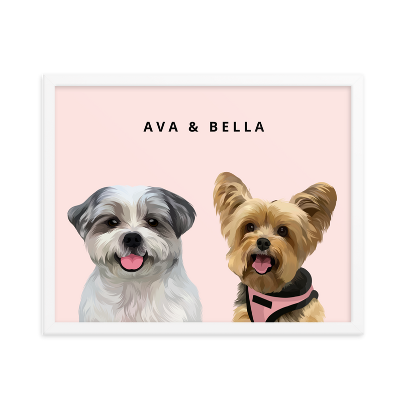 Custom Two Pets Portrait