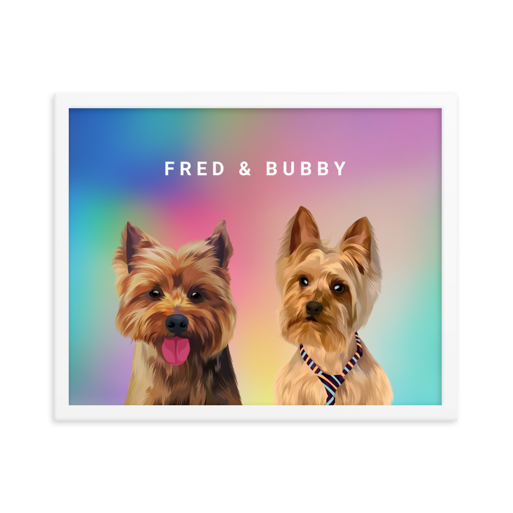 Custom Two Pets Portrait