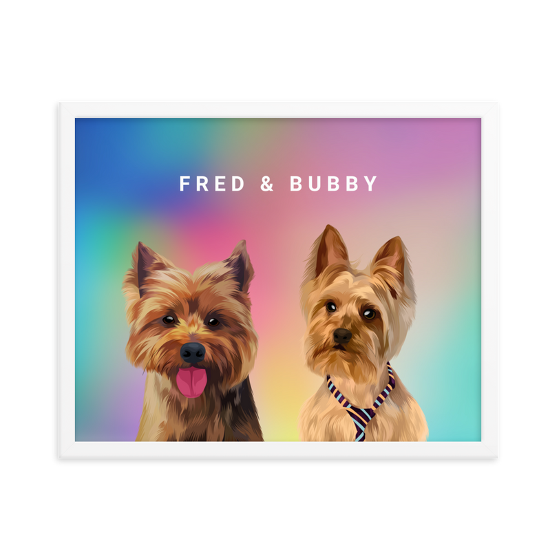 Custom Two Pets Portrait