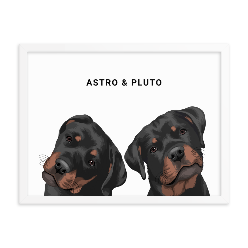 Custom Two Pets Portrait