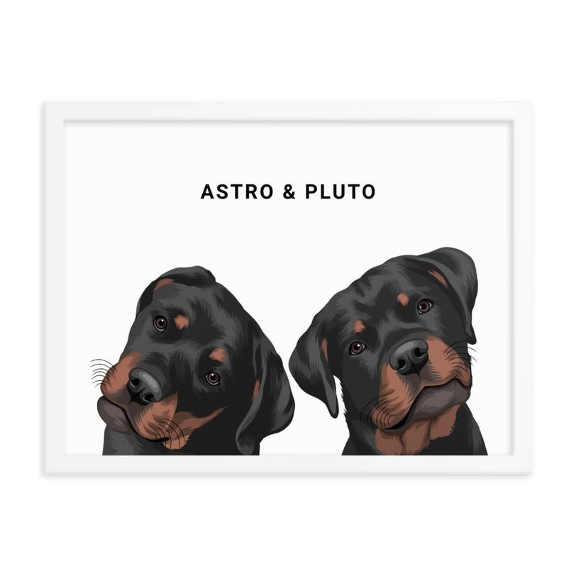 Custom Two Pets Portrait