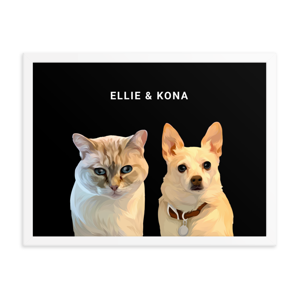 Custom Two Pets Portrait