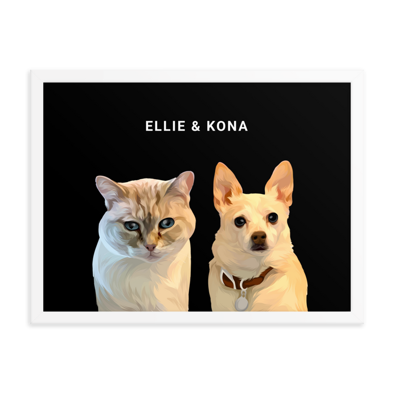Custom Two Pets Portrait