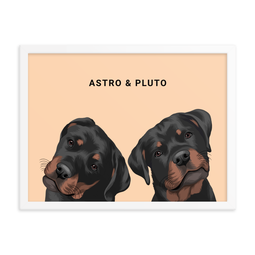 Custom Two Pets Portrait