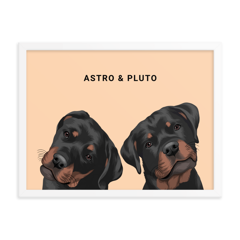 Custom Two Pets Portrait