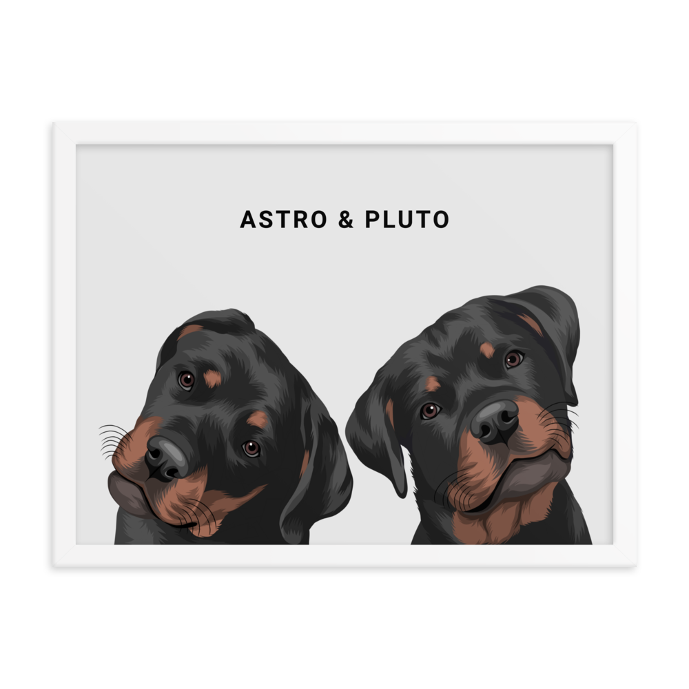 Custom Two Pets Portrait