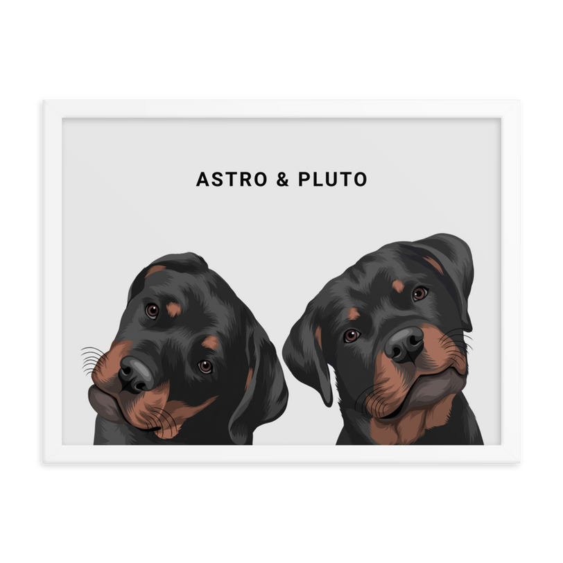 Custom Two Pets Portrait