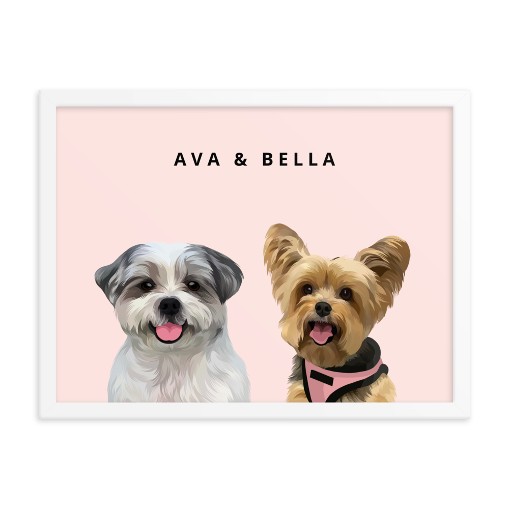 Custom Two Pets Portrait