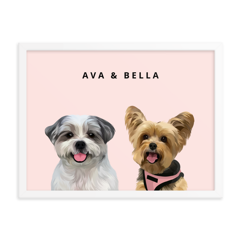 Custom Two Pets Portrait