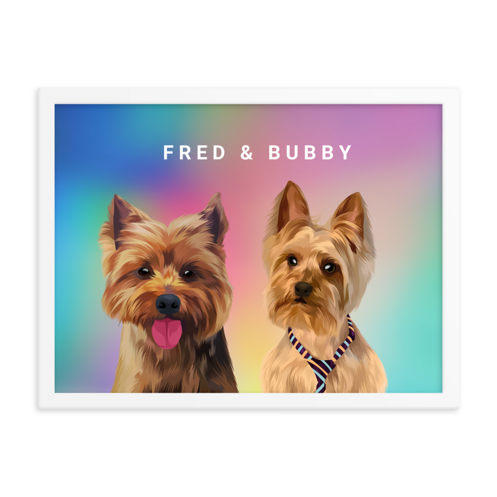 Custom Two Pets Portrait