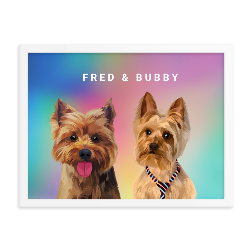 Custom Two Pets Portrait