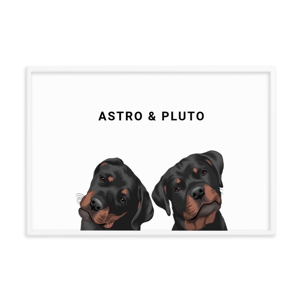 Custom Two Pets Portrait
