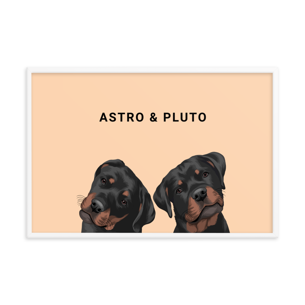 Custom Two Pets Portrait