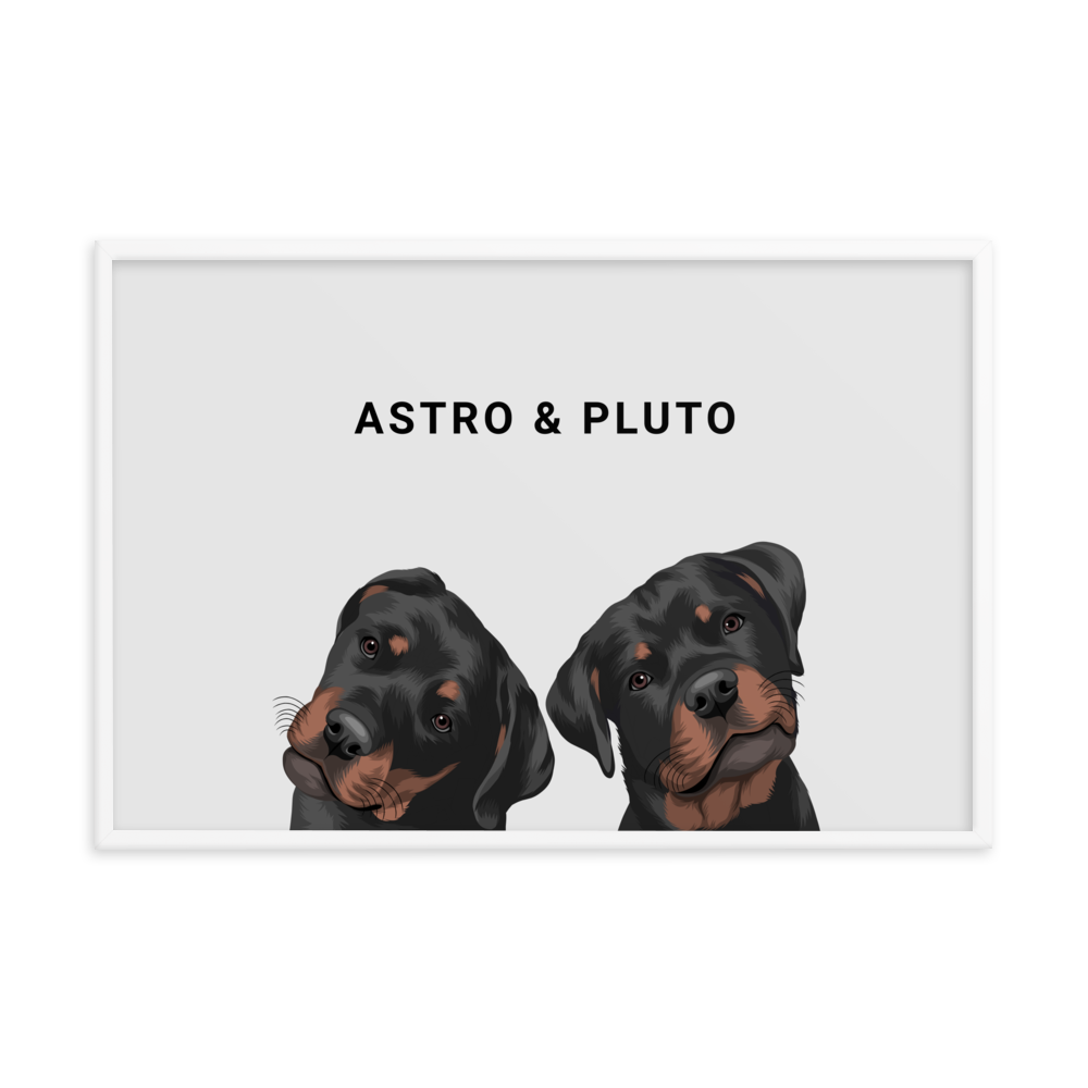 Custom Two Pets Portrait
