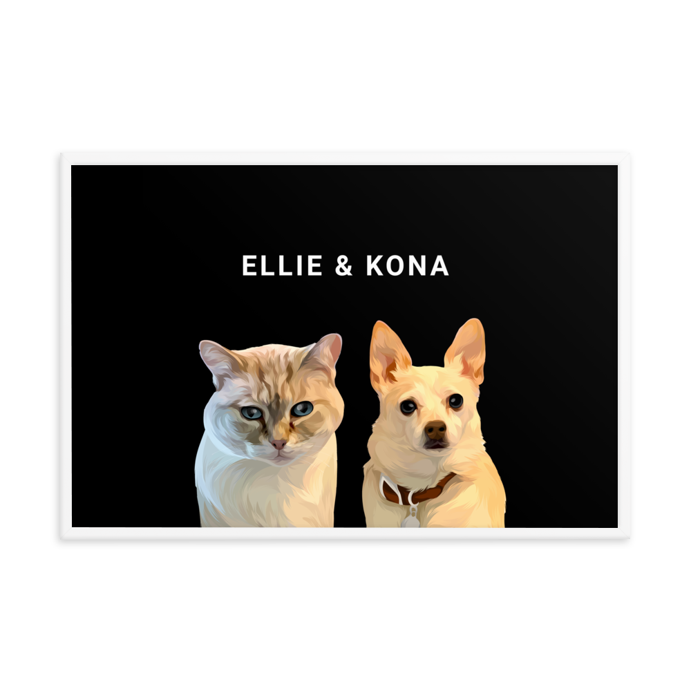 Custom Two Pets Portrait