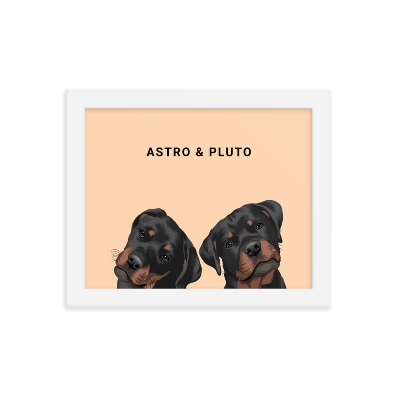 Custom Two Pets Portrait