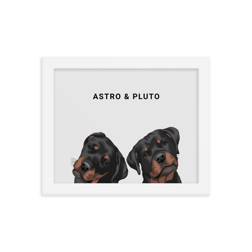 Custom Two Pets Portrait
