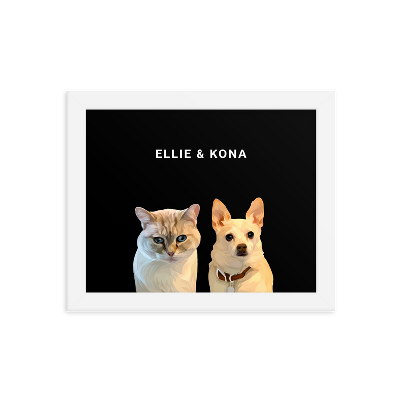 Custom Two Pets Portrait