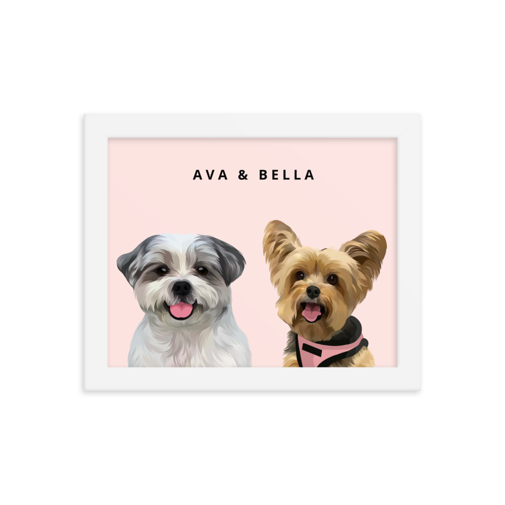 Custom Two Pets Portrait