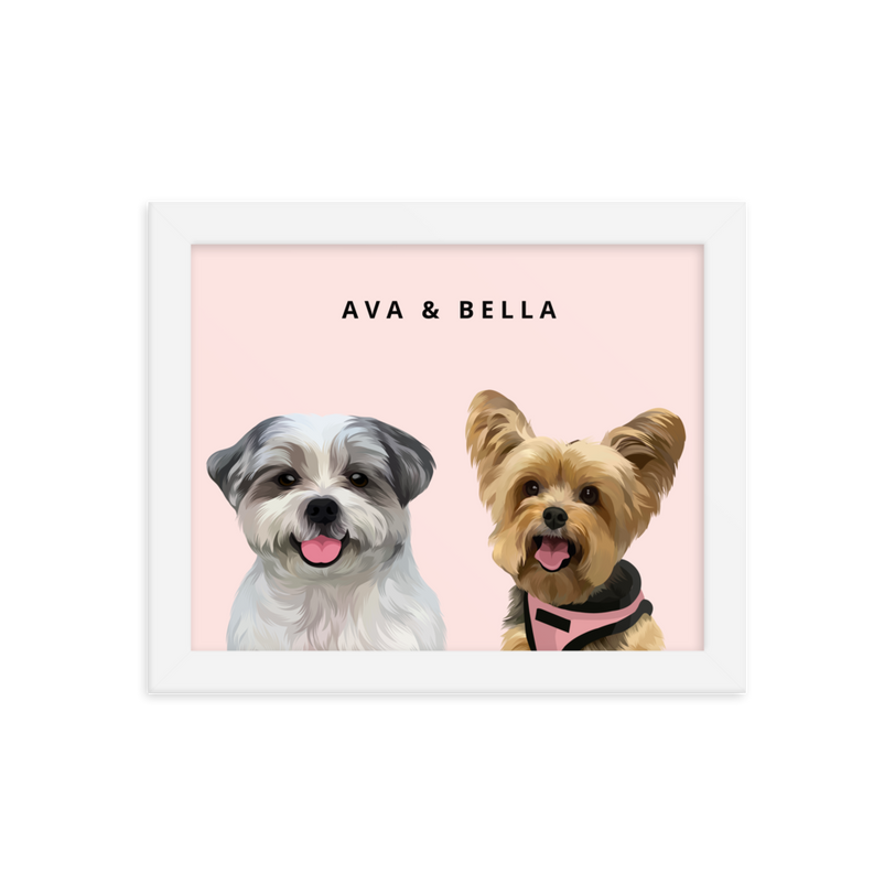 Custom Two Pets Portrait