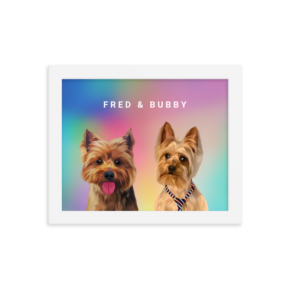 Custom Two Pets Portrait