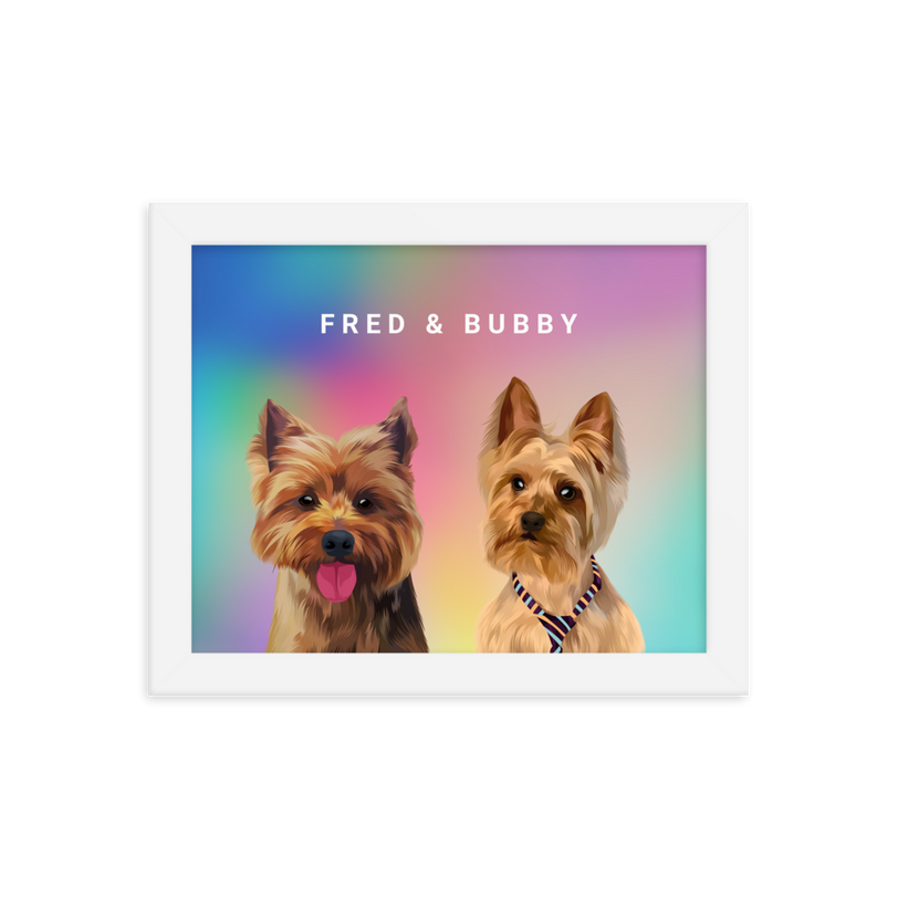 Custom Two Pets Portrait