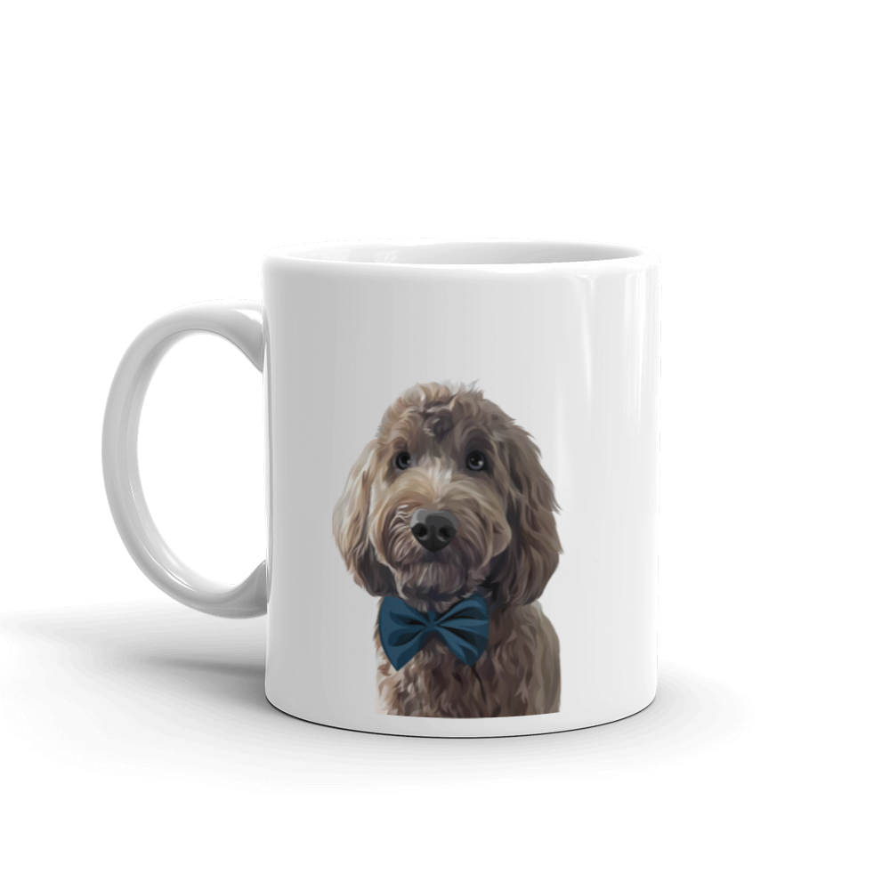 White glossy mug