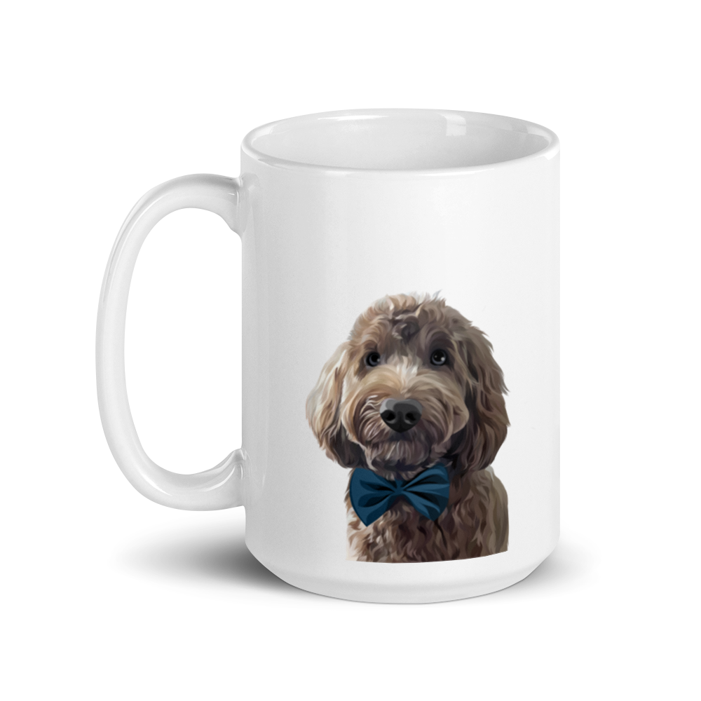White glossy mug